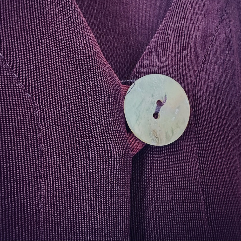 Vintage Rabbit Rabbit Rabbit Open Cardigan, 2P, Deep Purple, Y2K - Picture 3 of 12